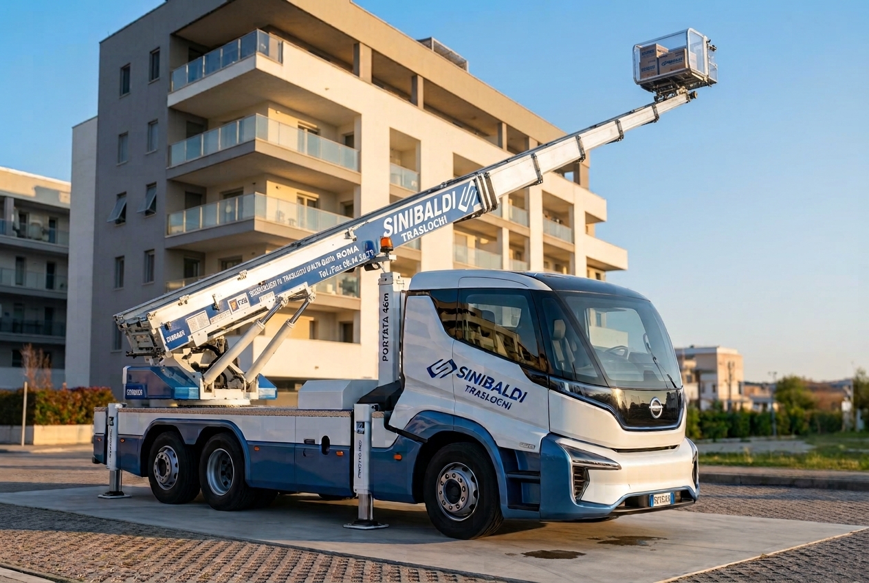 Autoscala patente C per sollevamento fino a 46 metri