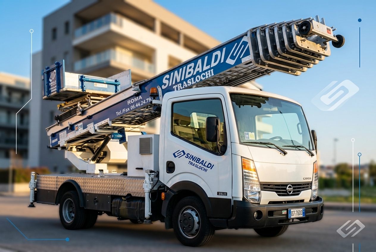 Autoscala autocarrata patente B per lavori in quota a Roma