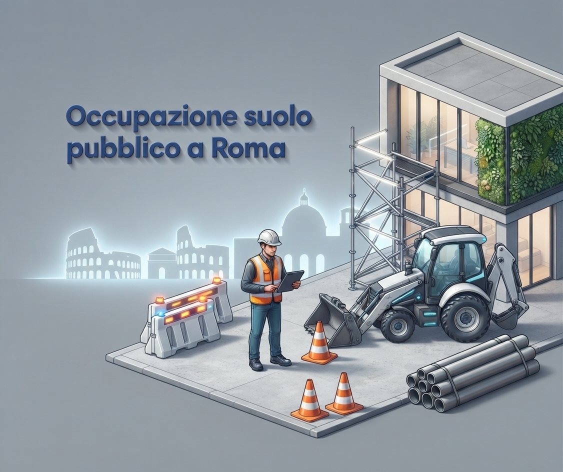 Pratica occupazione suolo pubblico OSP a Roma per autoscala